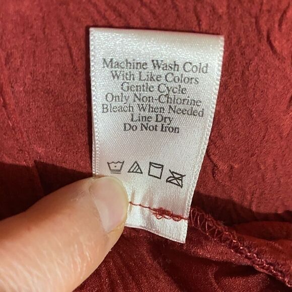 Brick Red Coldwater Creek Medium Sueded Blouse - Picture 11 of 11